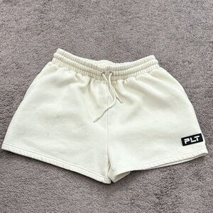 PrettyLittleThing Cream Athletic Shorts
